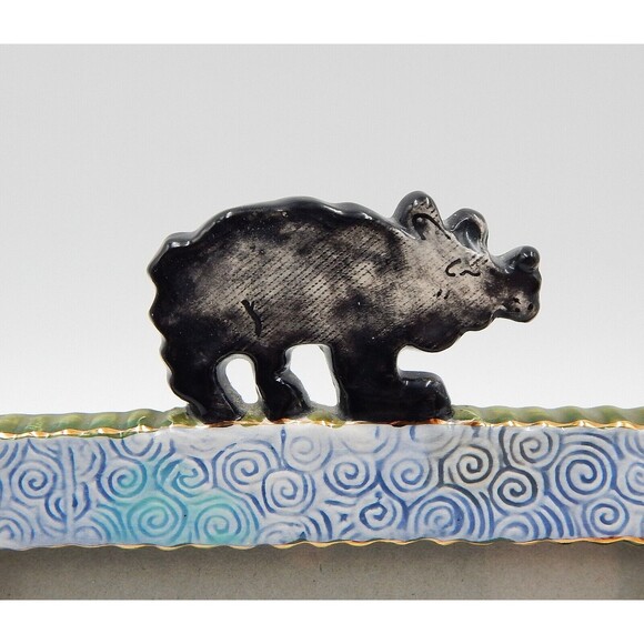 Blue Sky Clayworks Black Bear Picture Frame 2003 Heather Goldminc 4x6 Picture - Picture 2 of 11